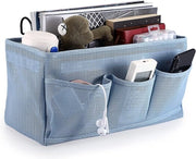 Cassettiera con Borse da Riempimento per Organizzazione del Letto - Borsa da Riempimento Multifunzione per Casa, Scuola e Ospedale - Blu.