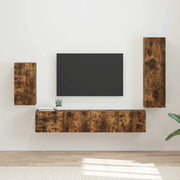 Set mobile TV 4 pcs Rovere fumé Legno multistrato