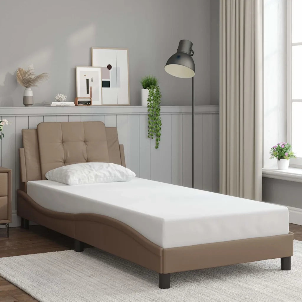 Giroletto senza Materasso Zadar Cappuccino 100x200 cm in Similpelle 3208167