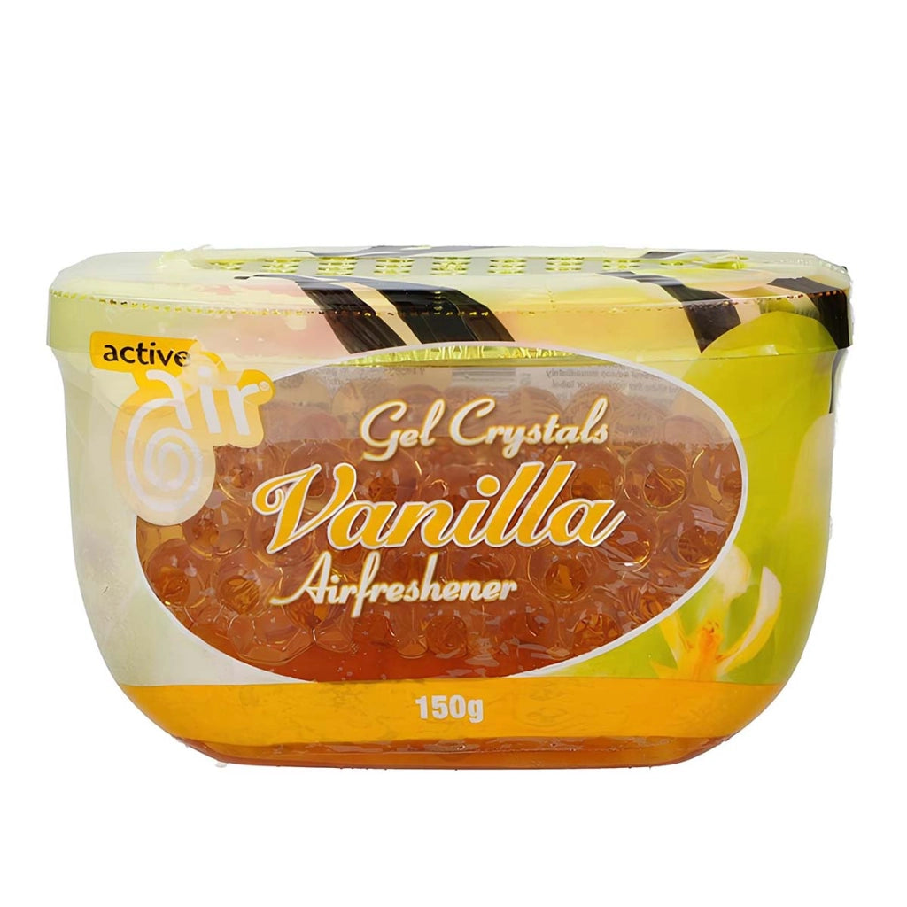 Deodorante in gel profumato alla vaniglia 150 g per auto o bagno Giallo Active Air