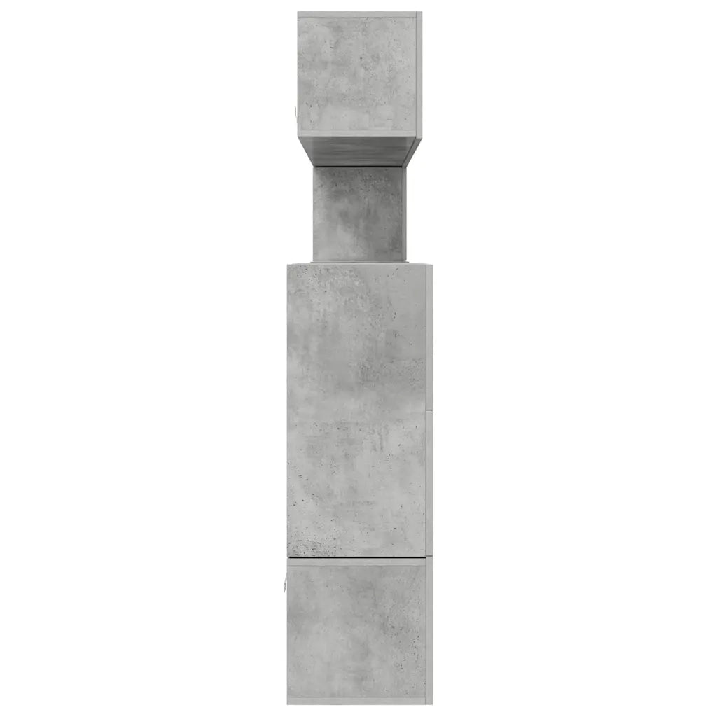 Set di Mobili Porta TV 10pz Grigio Cemento in Legno Multistrato 3079144