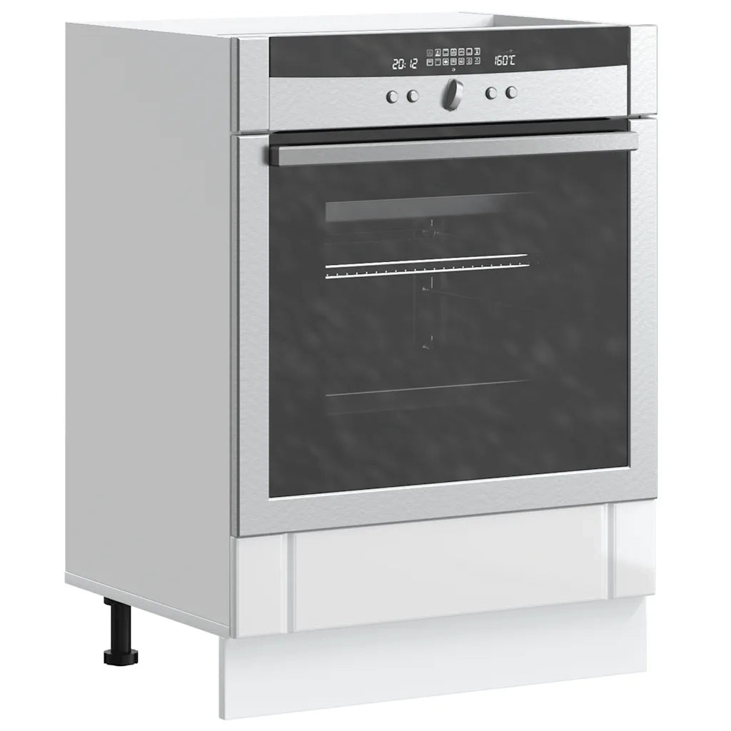 Pensile da cucina | Armadio Forno Lucca Bianco Lucido in Legno Multistrato