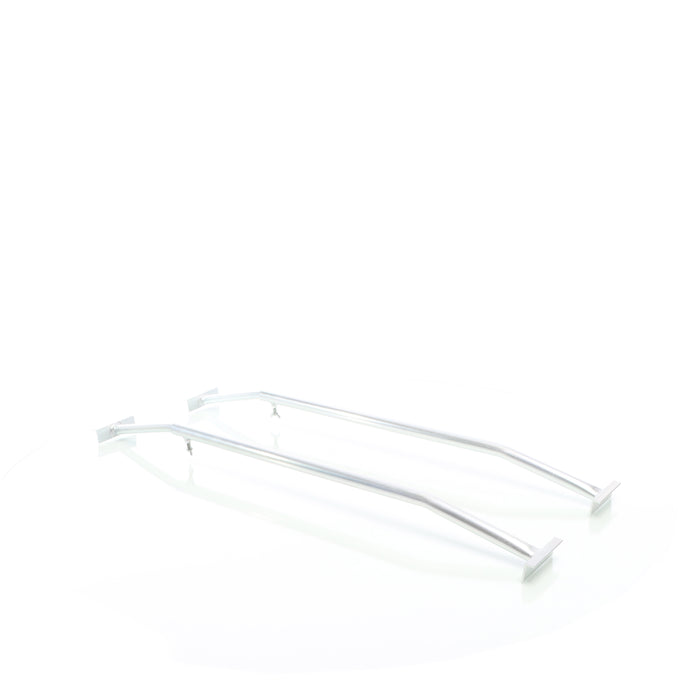 Staffe telo per rimorchi leggeri e carrelli appendice, 2 barre allungabili 100-145cm, in alluminio