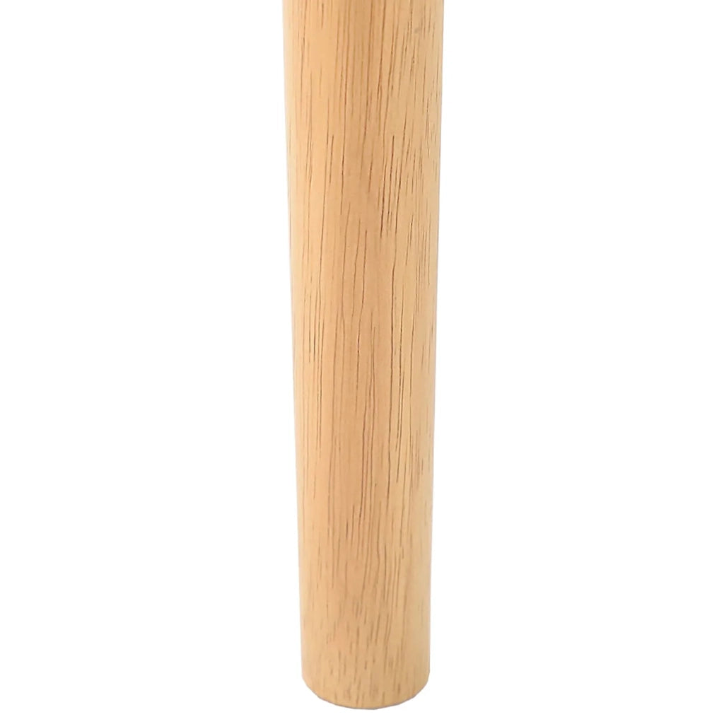 Sedia da pranzo 2 pcs Naturale e chiaro Legno di gomma solido