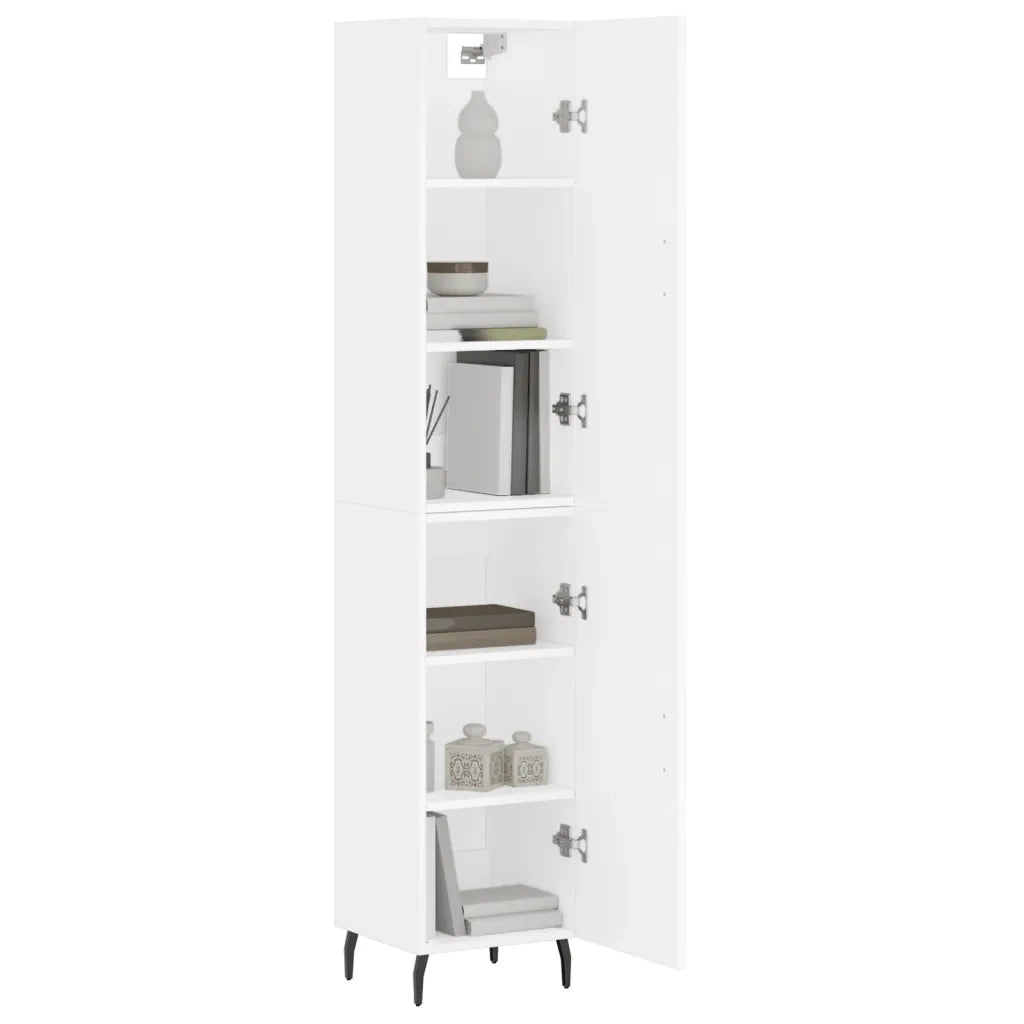 Credenza | Madia | Buffet da pranzo | Armadio da pranzo Bianca 34,5x34x180 cm in Legno Multistrato