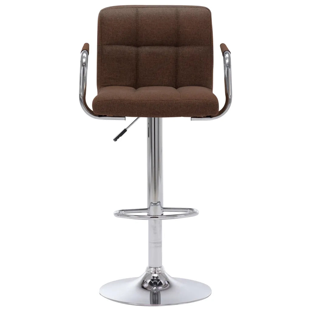 Sedie da Bar 2 pz Marroni in Tessuto cod mxl 55073