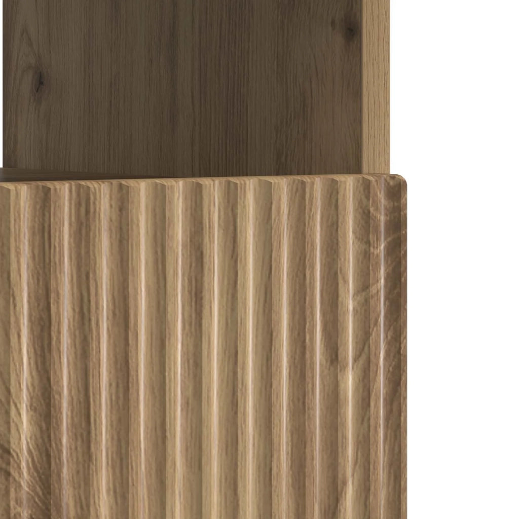 Mobile TV LED Rovere Artigianale Legno ingegnerizzato 896784
