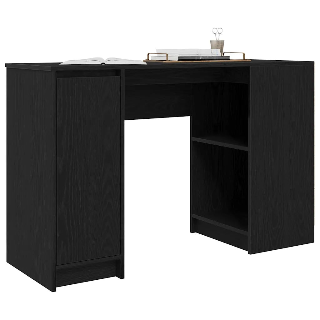 Scrivania Rovere Nera 120x42x76 cm in Legno Multistrato 861815