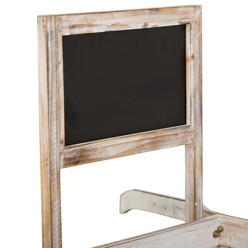 Carrello espositivo con ruote in legno bianco 100x52x120h
