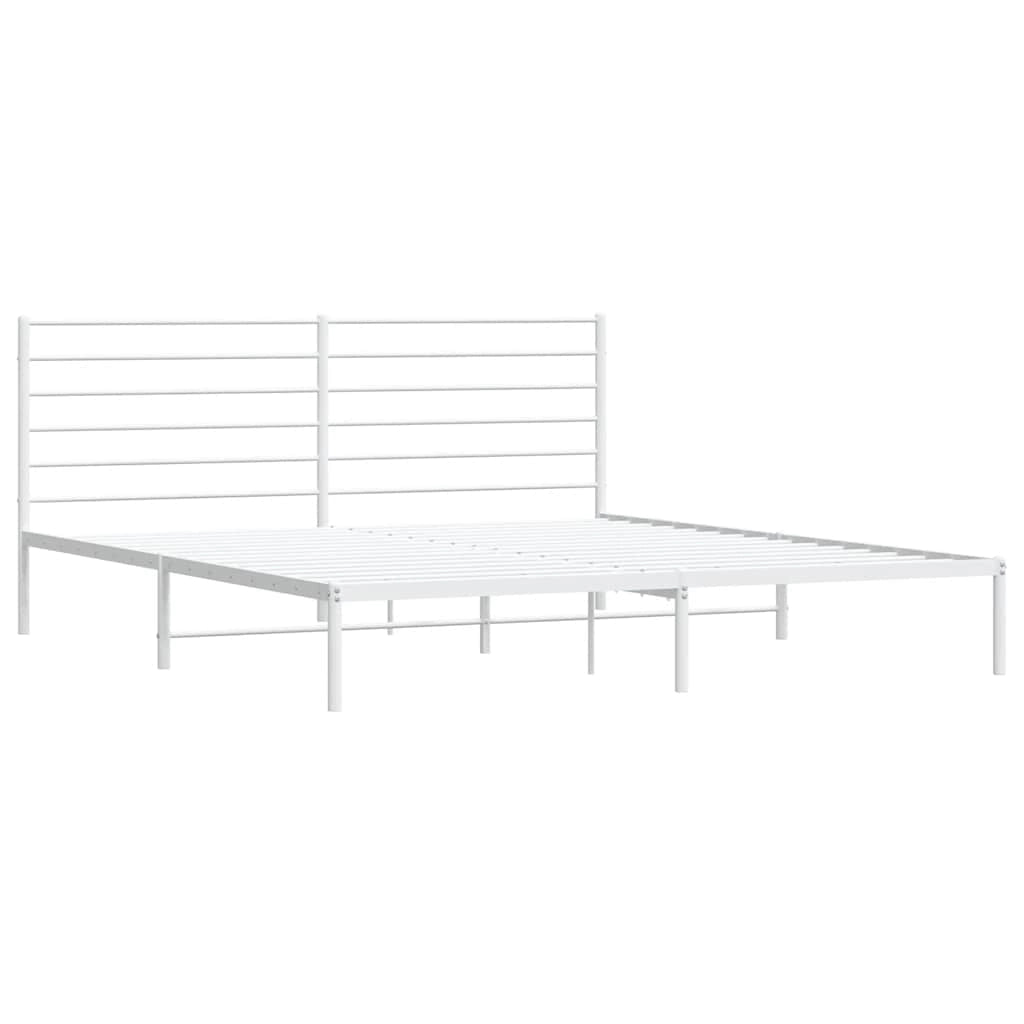Giroletto con Testiera Metallo Bianco 180x200 cmcod mxl 127658