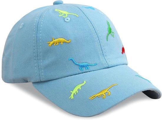 Pet di bambino adattabile con tessuto in cotone blu con disegno di animali in punto di cucito e protezione UV per bambini da 0 a 3 anni, ideale per bambini maschi e femmine, passeggiate, viaggi e spiaggia