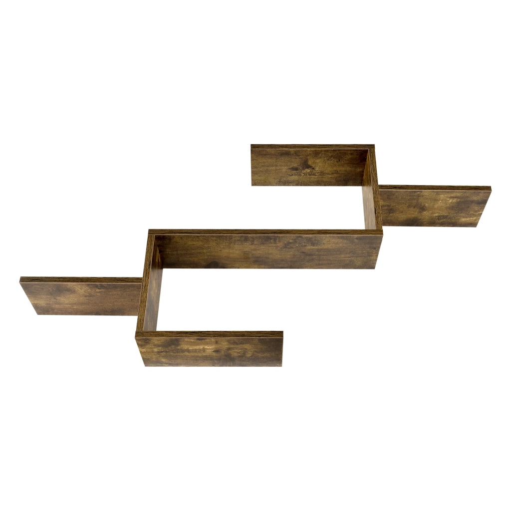 Mensola da parete mobile di design ripiani 104 cm effetto legno scuro 03_0005207