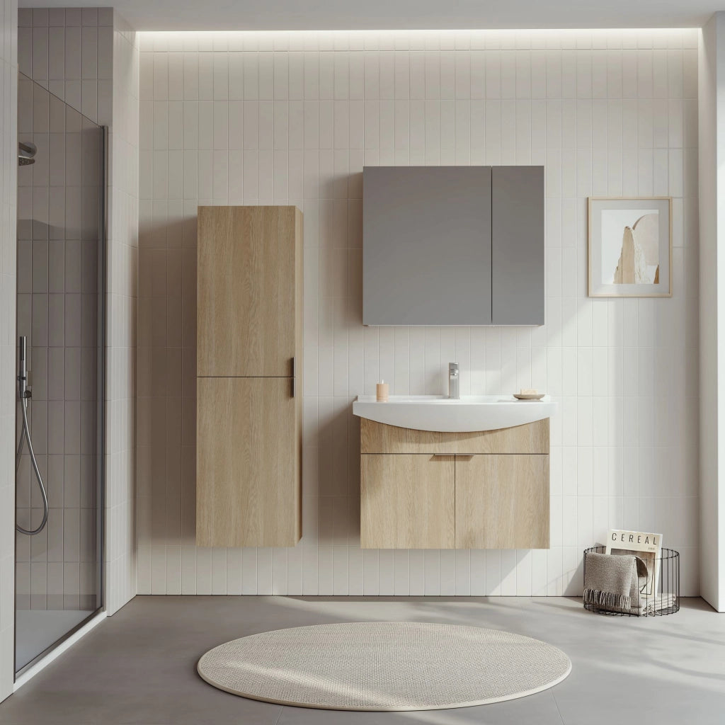 Mobile lavabo "Purus 80" - 80 x 50 x 58 cm - Rovere Sonomo