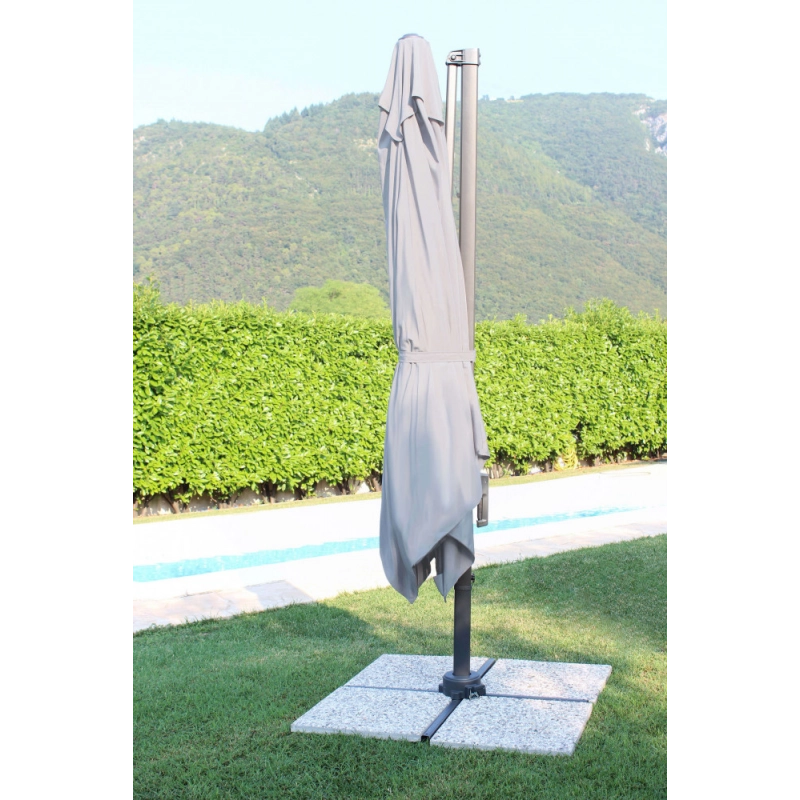 OMBRELLONE NEWTON NERO P/L 2 X 3 TELO GRIGIO