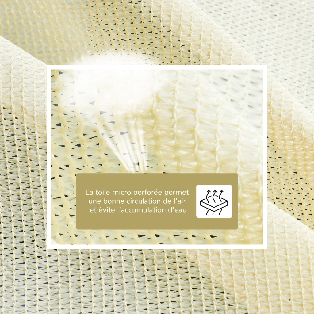 Tenda da sole rettangolare con sacco ¨C zephmum ¨C crema 3x4m