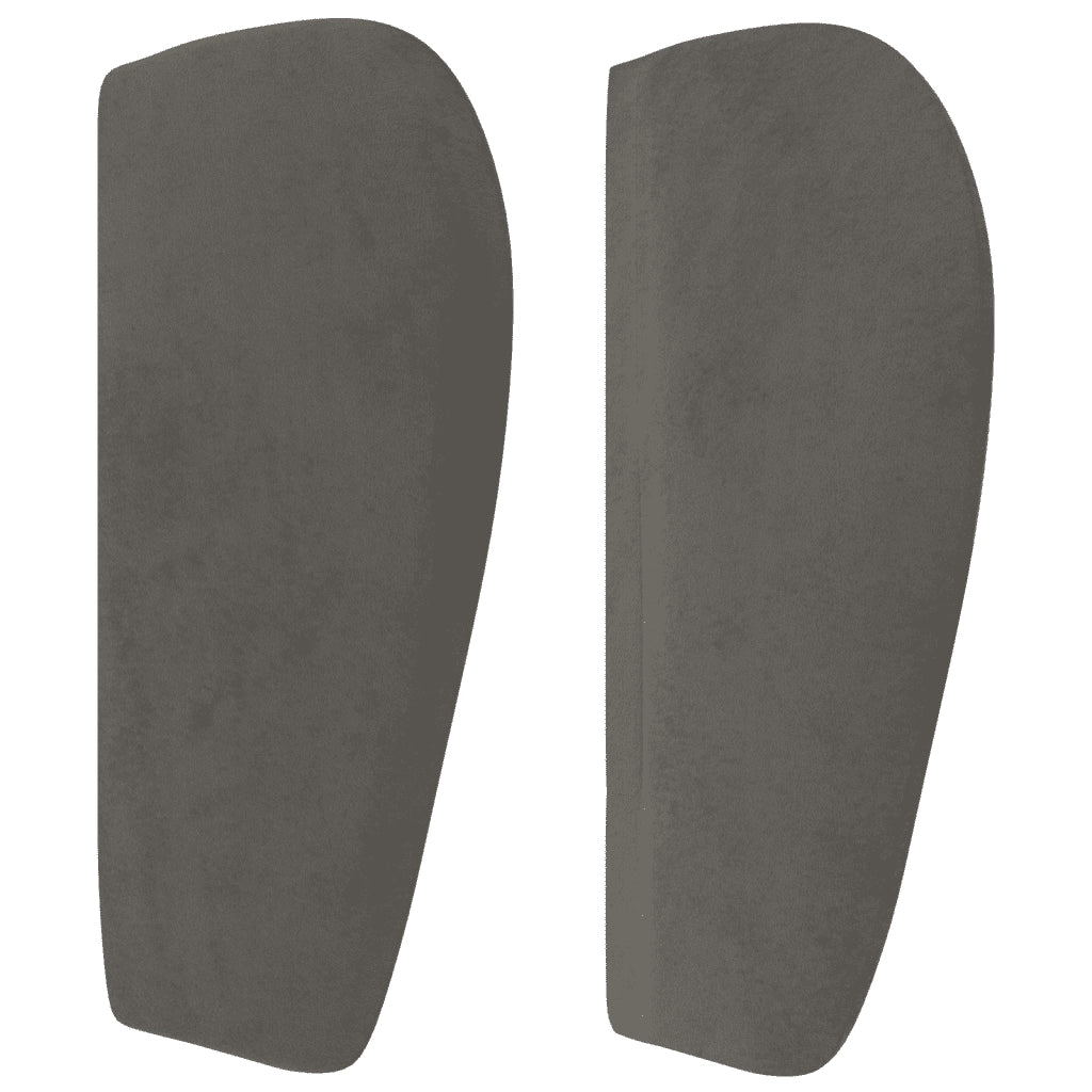 Giroletto a Molle con Materasso Grigio Scuro 140x200 cm Velluto 3127434