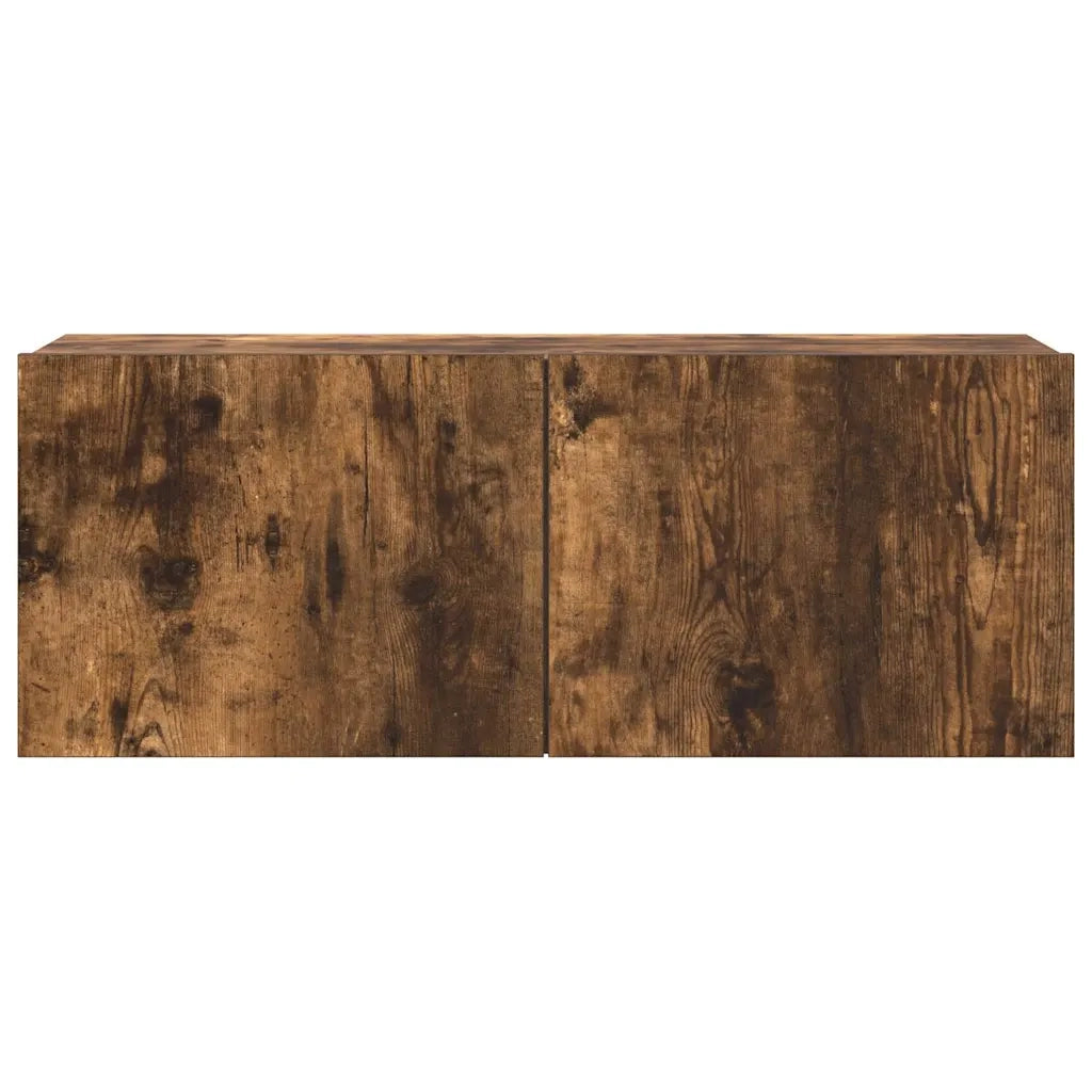 Set di Mobili Porta TV 4 pz Rovere Fumo in Legno Multistrato 3114643