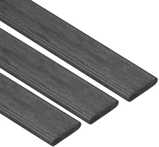 Set di fibre di carbonio a secco 2mm x 10mm x 400mm, rivestimento a polvere, confezione da 3 pezzi