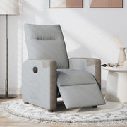 Poltrona Elettrica Reclinabile Grigio Chiaro in Tessuto 3324080