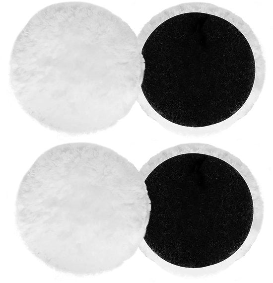 Set di stoppafili 4 pezzi 125 mm dischi di panno di lana per stoppafili per sega circolare eccentrica con nastro adesivo