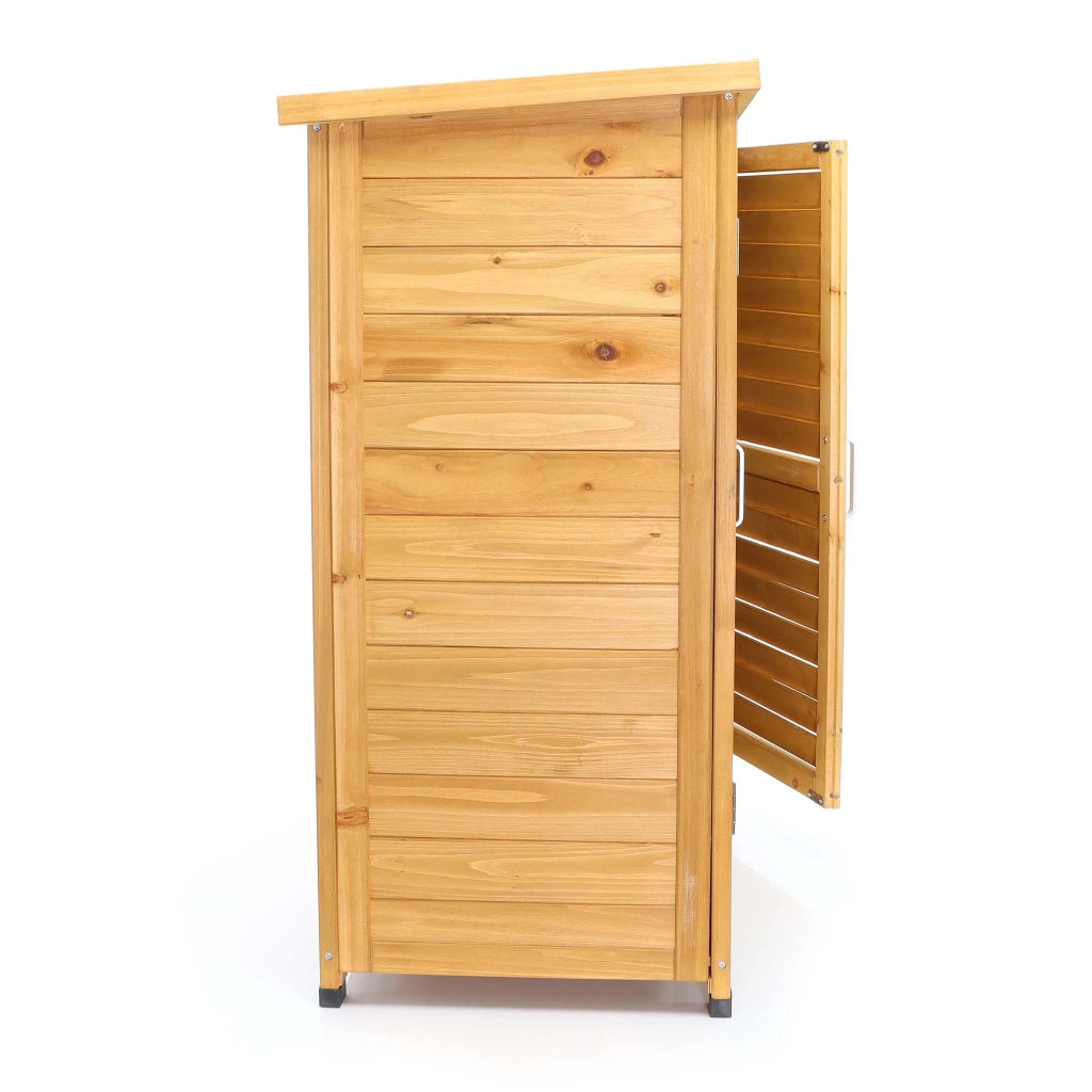 Armadio basso da giardino 2 ante 870x465x916 mm In legno di abete rosso Capanno degli attrezzi