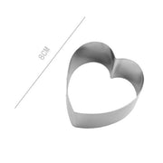 Trade Shop - Set 2 Pz Forme A Cuore Per Dolci Biscotti Cake Design Stampini Torte 8 Cm 98933 -