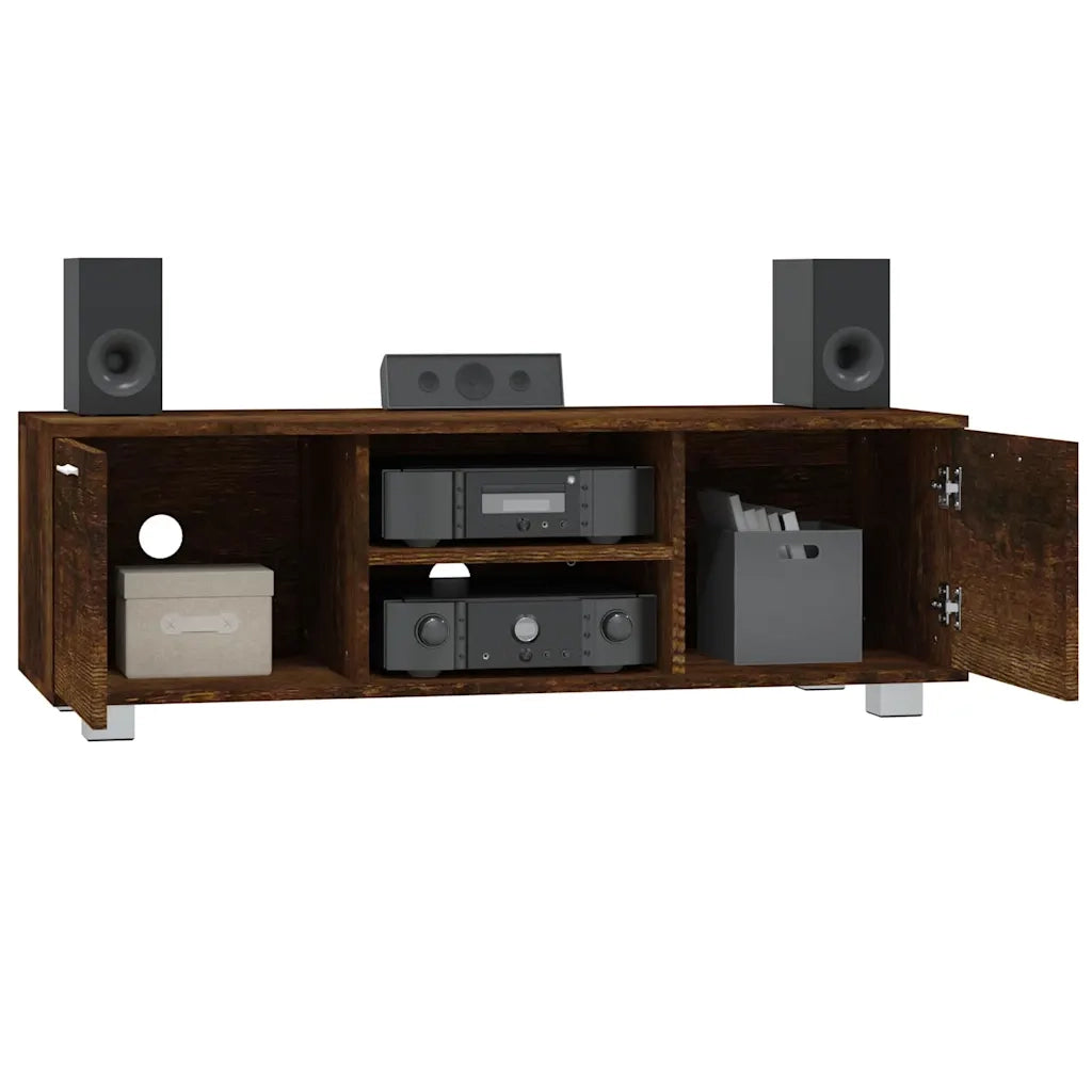 Mobile TV Rovere Fumo 120x40,5x35 cm in Legno Multistrato cod mxl 16040
