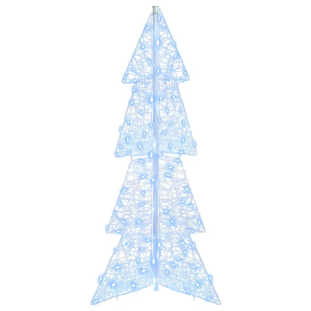 Albero di Natale con 100 LED Bianco Freddo 120 cm Acrilico
