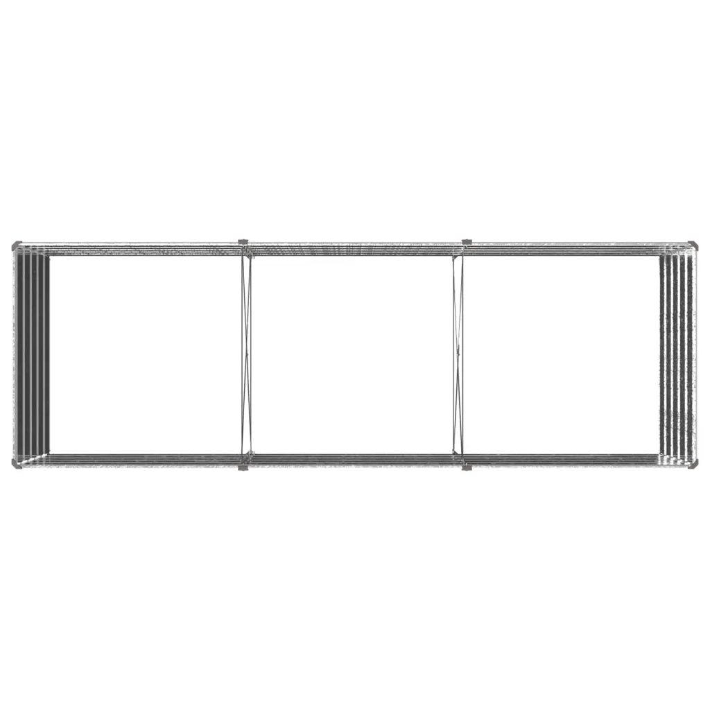 Letto rialzato da giardino Argento 240 x 80 x 55 cm 8006412