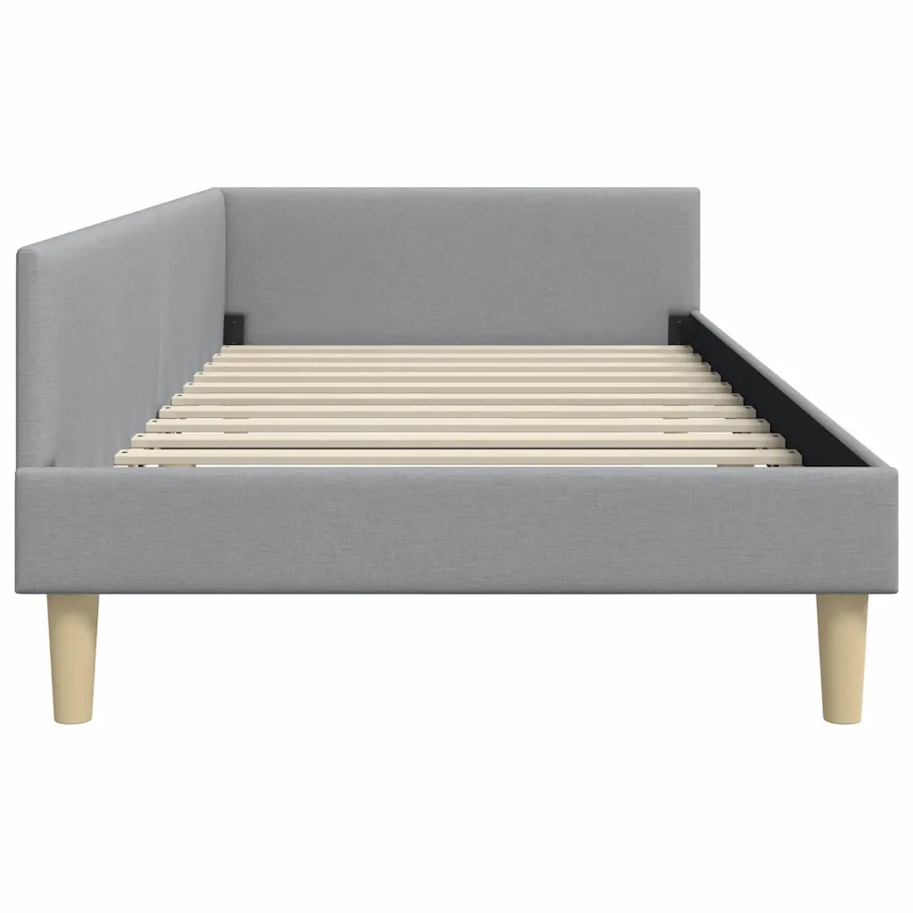 vidaXL Struttura Letto Angolare Altro Grigio chiaro 100 x 200 cm