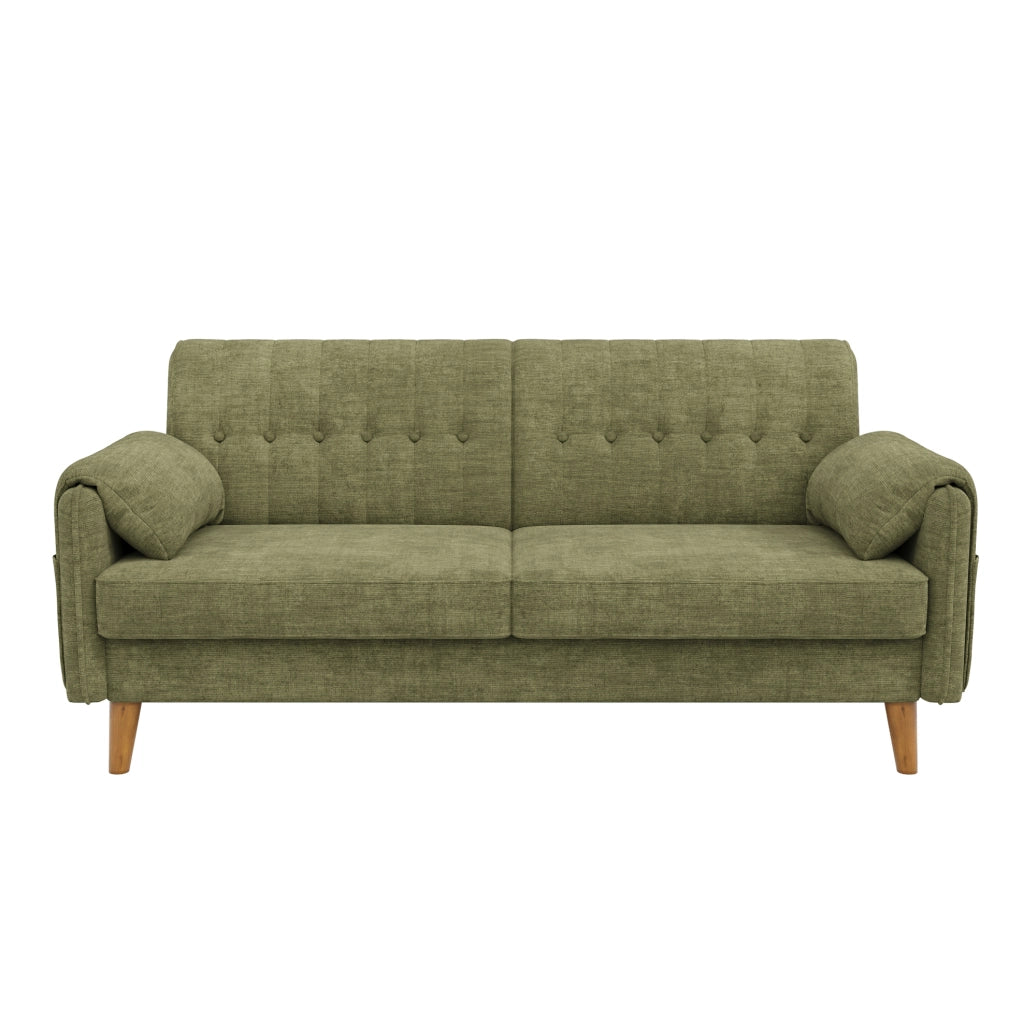 DIVANO 2 Posti 161,5x79x83,5 cm Chenille Verde