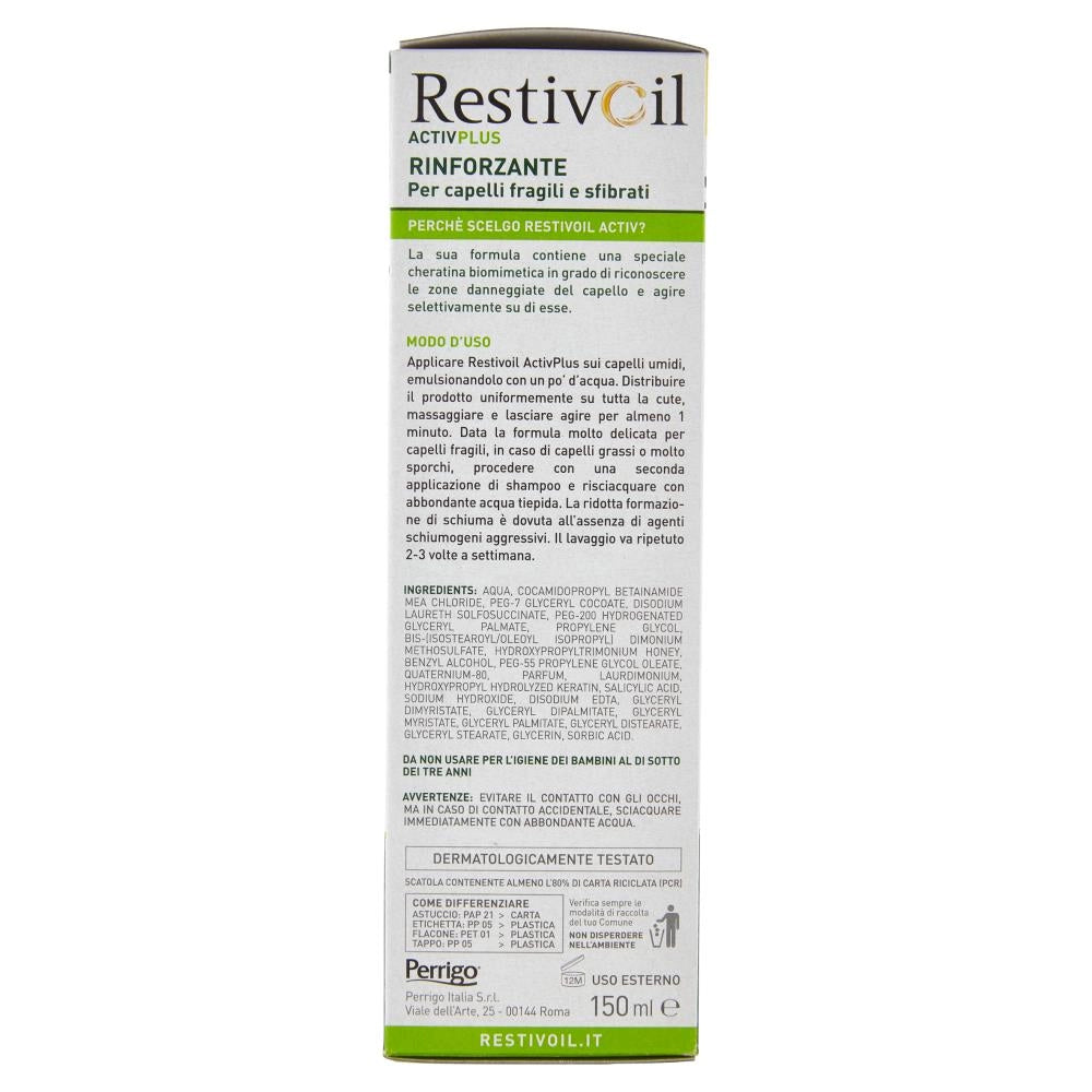 RESTIVOIL ACTIVPLUS OLIO-SHAMPOO PER CUTE SENSIBILE RINFORZANTE 150 ML