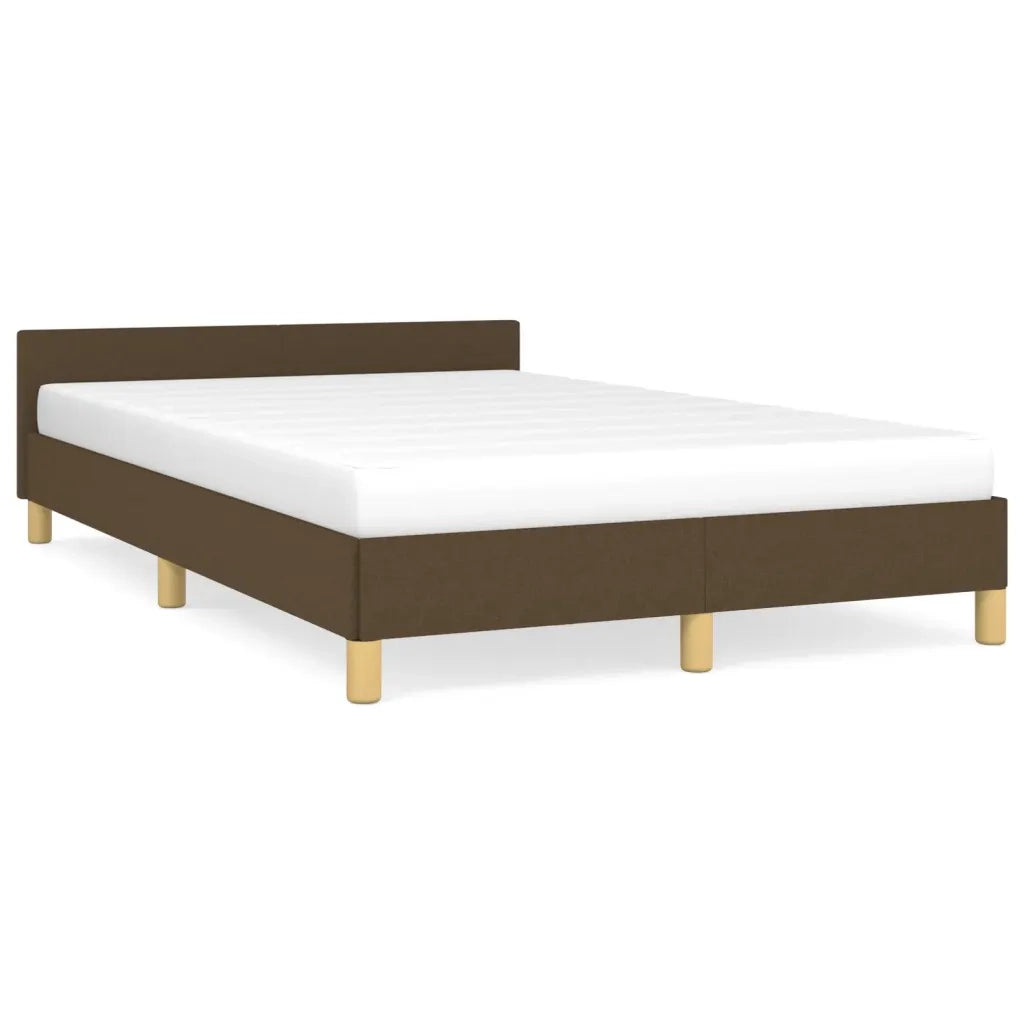 Giroletto senza Materasso Marrone Scuro 80x200 cm in Tessuto 379537