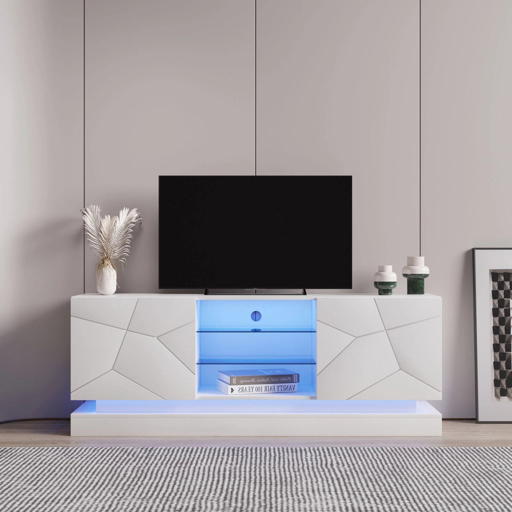 MOBILE TV 160 cm Bianco opaco per TV fino a 70 pollici