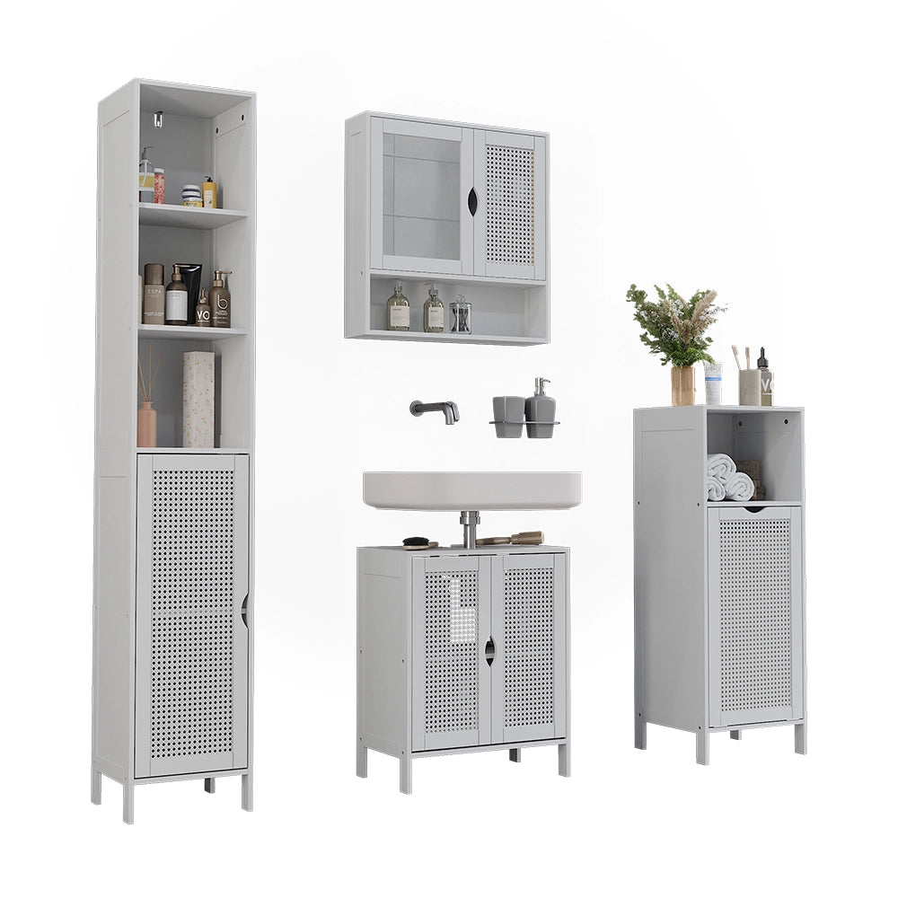 Vicco Set di mobili da bagno Bianco 4 parti