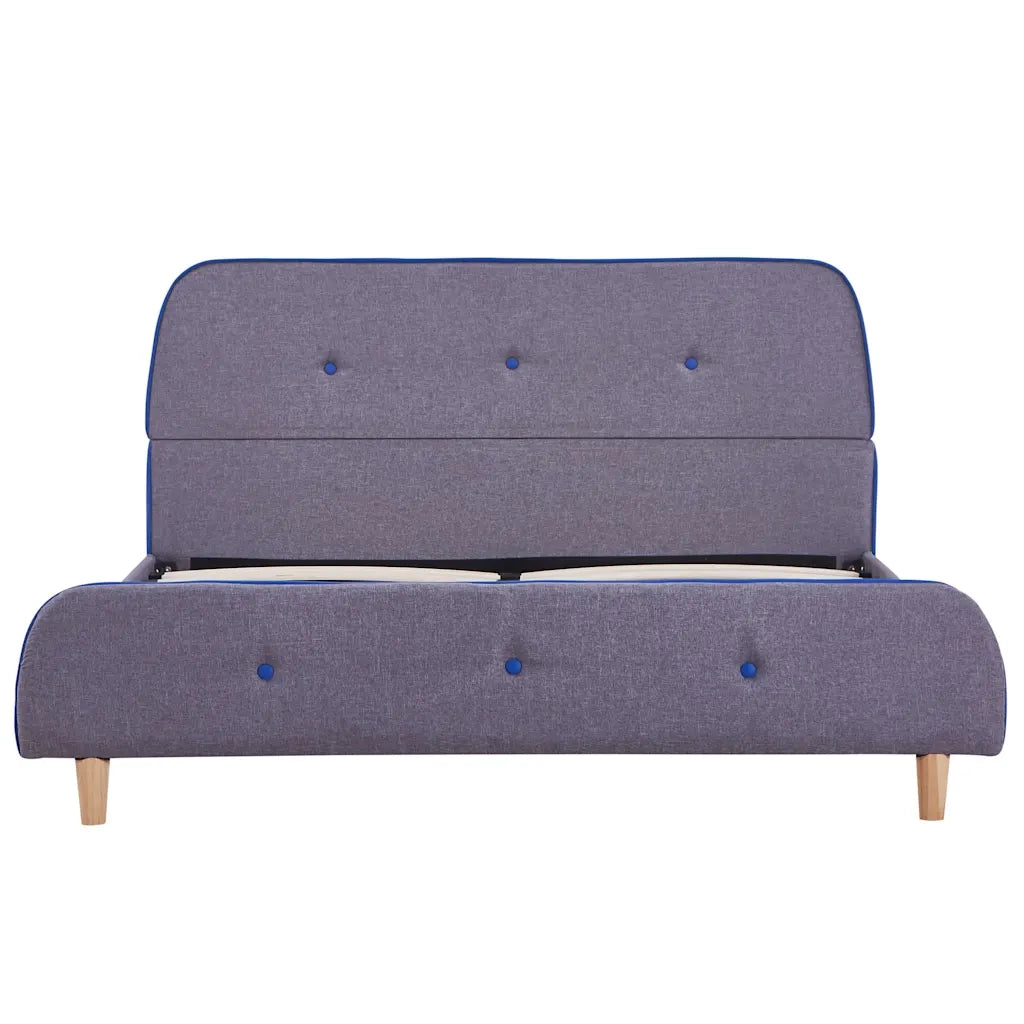 Giroletto senza Materasso-Struttura Letto Grigio Chiaro 135x190 cm in Tessuto