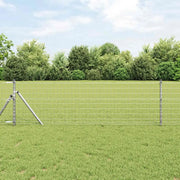 Recinzione con Posto Argento 0,4 x 50 m Acciaio e PVC