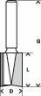 2608628379 - Fresa dritta, 8 mm, D1 6 mm, L 16 mm, G 48 mm 8 mm, D1 6 mm, L 16 mm, G 48 mm