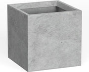 Pianta per giardino in cemento naturale 10x10x10 pollici, stile moderno e elegante, realizzata a mano.
