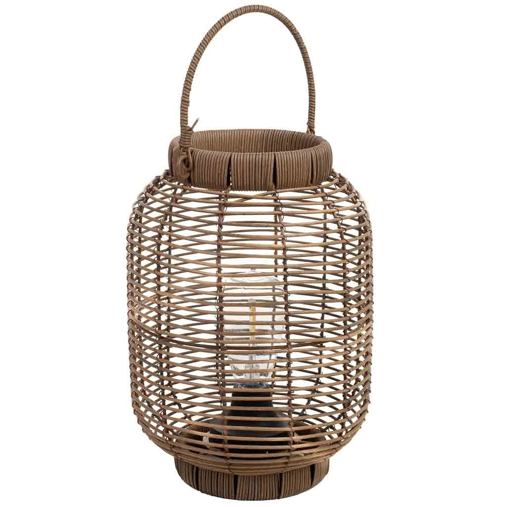 Lanterna in metallo e plastica con luce a batteria D22x30h cm