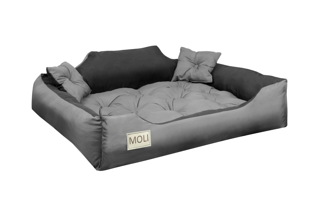 AIO FACTORY Cuccia per cani 55x45 cm personalizzata in microfibra impermeabile grigia