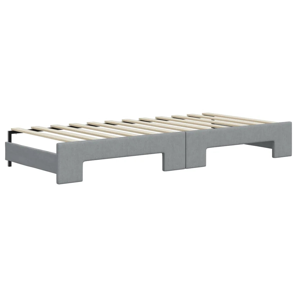 Divano Letto Estraibile Cassetti-Sofa Letto-Daybed Grigio Chiaro 100x200 Tessuto 371041