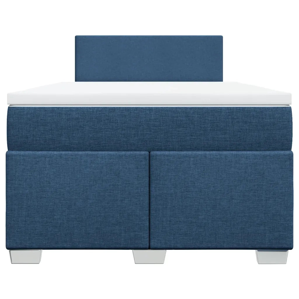 Giroletto a Molle con Materasso Blu 120x200 cm in Tessuto