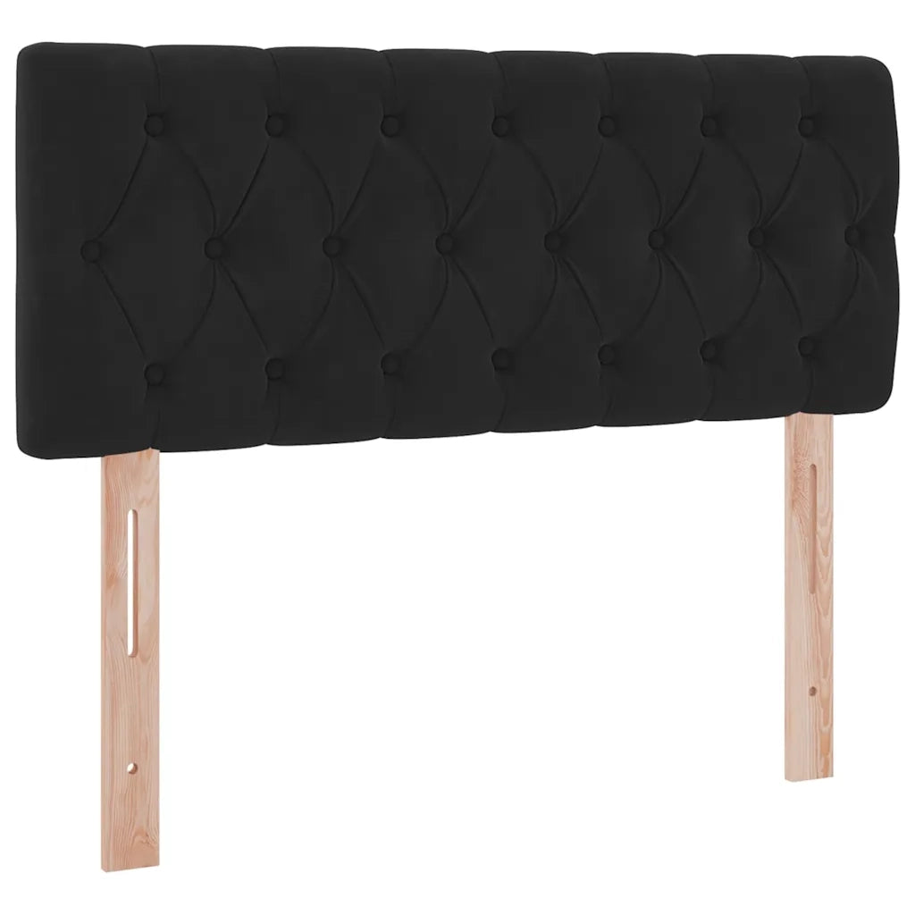 Letto con Contenitore con materasso Nero 120 x 190 cm Velluto