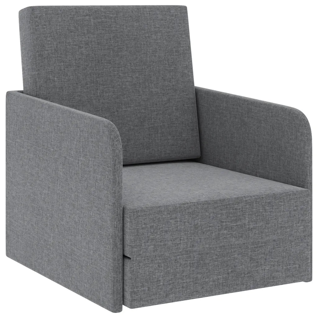 Poltrona Letto Convertibile Grigio Chiaro in Tessuto 243648