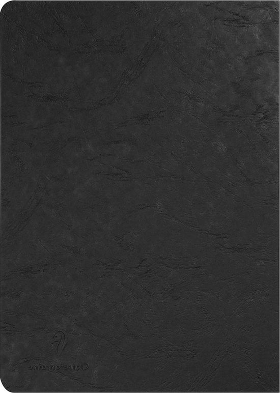 Cartucce A4 a Righelli 10mm Nero Adesiva - A4 21x297 cm - 96 Fogli con Carta Bianca e Bianca - 90 g - Copertina Gelatinata con Tessuto in Pelle. Cartucce A4 a Righelli 10mm