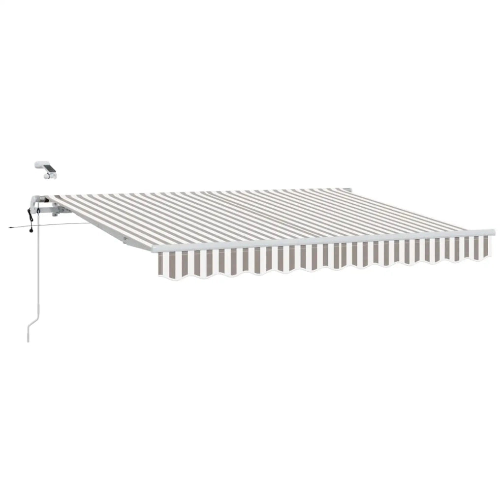 Tenda retrattile Grigio chiaro e bianco 300 x 250 cm Poliestere 3425841