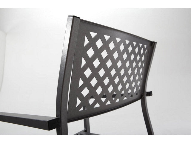 Set 2 Sedie da Giardino 54x58x84 cm in Acciaio con Braccioli RD Italia Lola Antracite