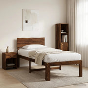 Letto Singolo con Testiera ROSTOCK Marrone Scuro 100 x 200 cm 903374