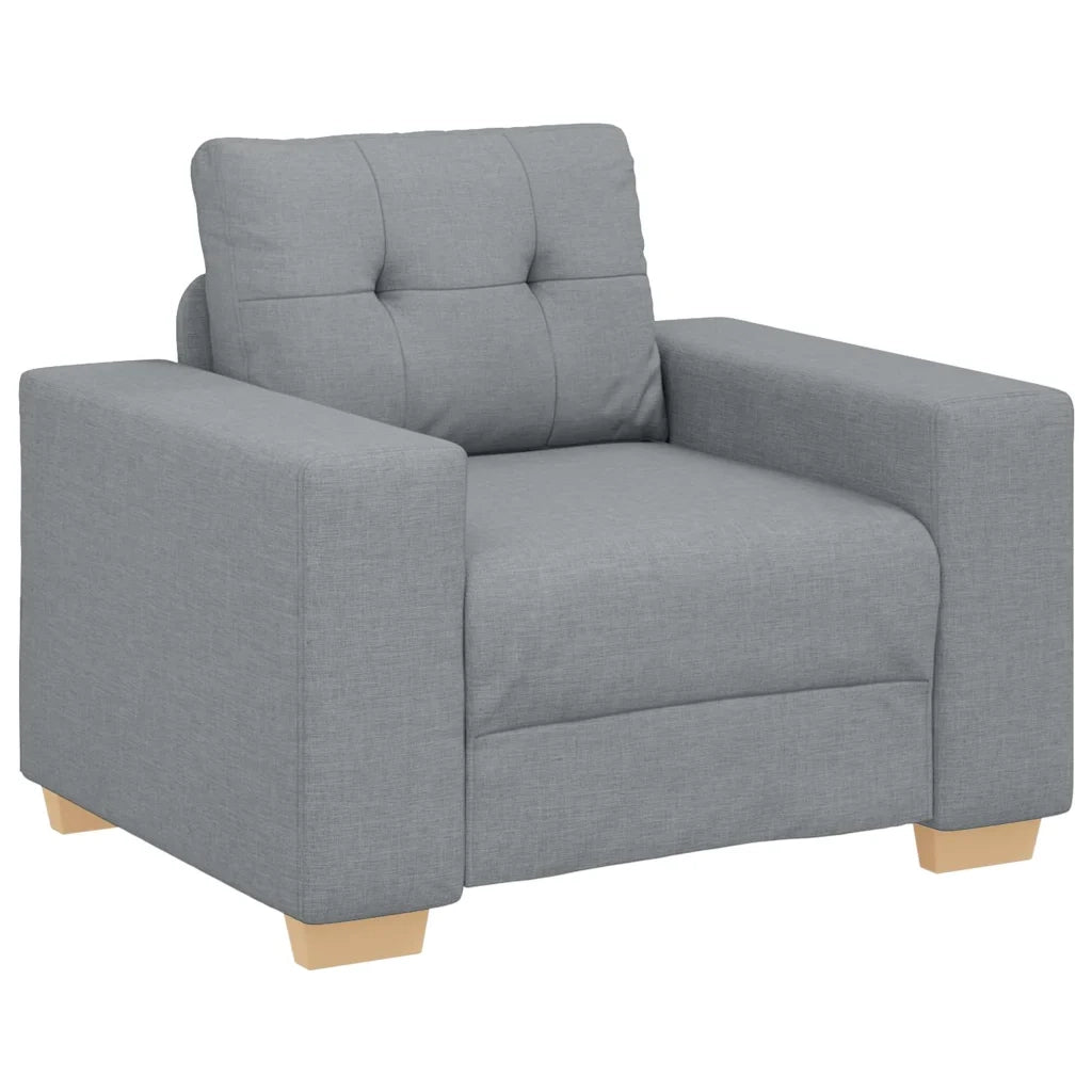 Set di divani con cuscino con cuscino Grigio Tessuto 3324628